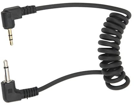 Cavo di Rilascio Otturatore Placcato Oro da 2,5mm a 3,5mm compatible with per Flash Remoto e Fotografia Professionale Accessorio Fotografico Durevole