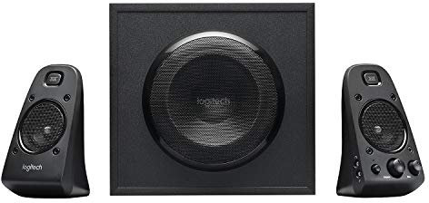 Logitech Z623 Lautsprecher-System mit Subwoofer, Satter Bass, 400 Watt Spitzenleistung, THX-Zertifiziert, 3,5 mm & Cinch-Eingänge, Multi-Device, UK Stecker - Schwarz