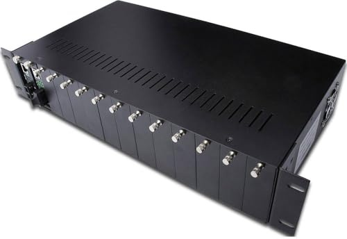 DIGITUS Professional Modulare Erweiterungseinheit 2U Rack-montierbar | Für DIGITUS DN-82x1x, DN-82x2x und DN-82x3x – Redundantes Netzteil – Hot-Swap – 19-Zoll Rack-Einbau – Schwarz