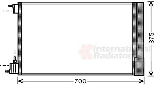 VAN WEZEL 37005478 Klimakondensator Klimaanlage Auto ohne Halter mit Trockner Kompatibel mit OPEL INSIGNIA Caravan 13330217 1850134 1850377