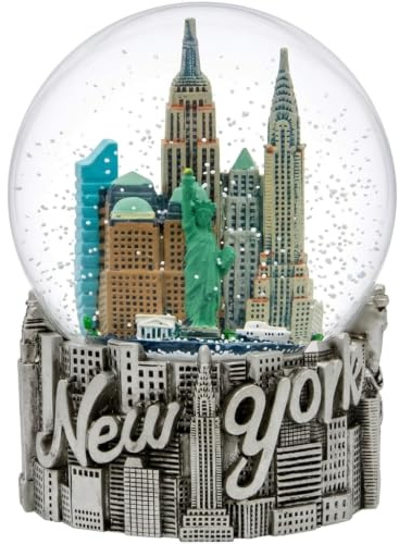 New York City Schneekugel 11,4 cm Silber NYC Souvenirs