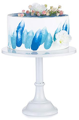 Bases para Tartas de Blanco de 30cm, Estilo Simple Metal Redondo Evento de Boda Fiesta de Cumpleaños Postre Cupcake Pedestal Placa de Exhibición