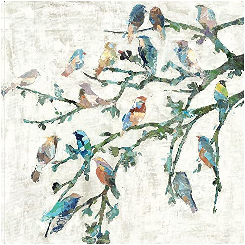 Fine Art Canvas Wings of Spring I Canvas Wall Decor by Artist Dixon Design Group for Living Room, Bedroom, Bathroom, Kitchen, Office, Bar, Dining & Guest Room - Ready to Hang - 37 in x 37 in