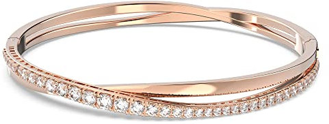 Swarovski Bangle, White Stones in a Rose Gold Tone Plated Setting, from the Twist Collection