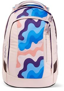 satch Sleek Schulrucksack ergonomisch, 24 Liter, extra schlank Candy Clouds - Rosa