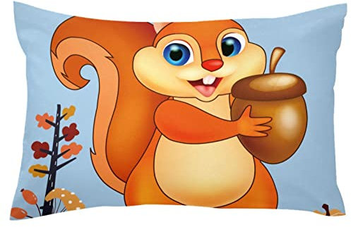 TBOUOBT Lendenkissenbezüge, Sofa-Kissenbezug, dekorativer Kissenbezug,Tier tannenzapfen Tier cartoon
