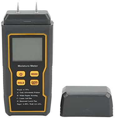 Pilipane Digitales Feuchtigkeitsmessgerät Mit Pin-Typ,4 Messmodi, LCD-Display Mit Hintergrundbeleuchtung, Automatische Abschaltung Für Holz, Papier, Wand, Boden, Holzfeuchtemessgerät(4polig)