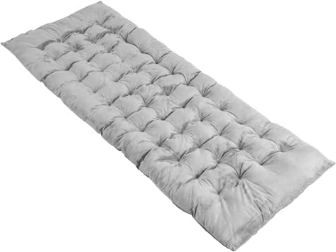 COSTWAY Foldable Camping Mattress, 190 x 70 x 7cm Crystal Velvet Roll Up Travel Car Sleeping Pad with 4 Fixing Straps, Portable Futon Floor Mat Guest Bed for Sleepover Hiking Fishing (Light Gray)
