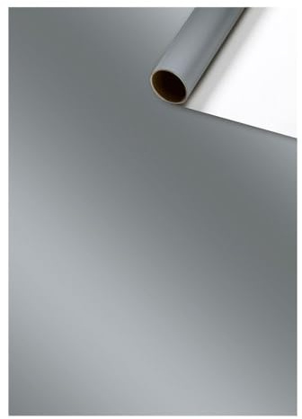 Geschenkpapier - Röllchen - 70cm x 10m - Silber - Kurzrolle - Uni Plain - Verbraucherrolle