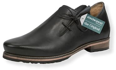 Stockerpoint Men's Holmes Haferl Shoes, Black waxed, 9 Men