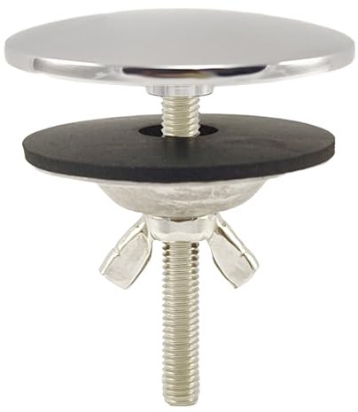 XNTONG - Sink Hole Cover, Sink Overflow Cap, Solid Brass Kitchen Sink Cover, Sink Blanking Cap, for Sink and Bath Overflow Cover, Sink Cover (Silver)