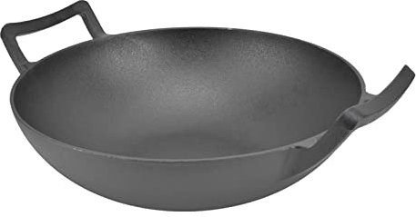 Wifehelper Poêle à Gril en Fonte, Ustensiles de Cuisine à Double Poignées, Poêle à Crêpes Fajita