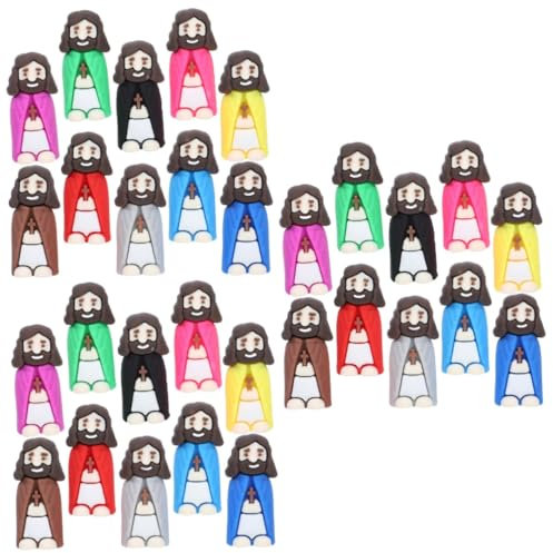 Cabilock 30stücke Mini Jesus Figuren Religiöse Dekoration Für Zuhause Und Büro Kleine Jesus Statuen Für Tisch Fenster Und Auto Als