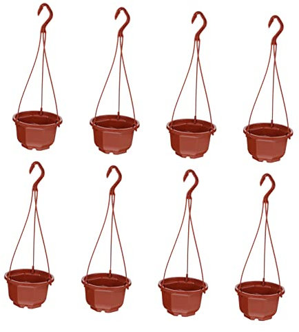 CANIGHT 8stücke Hängende Blumentöpfe Kunststoff Für Dekoration Von Garten Und Zuhause Mit Einfacher Und Elegantem Design Für Sukkulenten Und Pflanzen