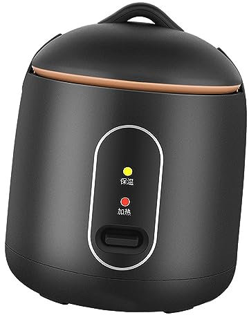 Riz Domestique Compact, Mini Cuiseur Noir Petit Dortoir Automatique Riskokare 1,2 L Thermique avec Revêtement de Casserole à la Vapeur, Cuiseurs Taille 1 L