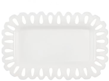 La Porcellana Bianca Vassoio piccolo traforato rettangolare 20x13 cm