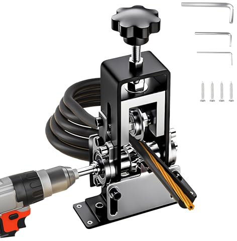 Wire Stripper Machine for Power Drill Copper Wire Stripper for Leftover Cable Wire Stripping Machine Wire Stripping Tool for 0.04-1 Scrap Wire (Black)