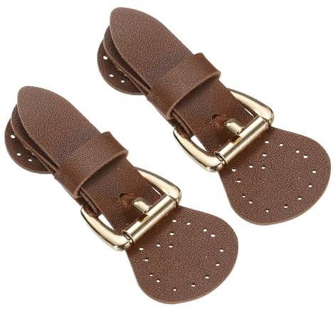 QUARKZMAN 2 Stück Magnetische Druckknopfschnalle aus Leder, genähter Druckverschluss, Ersatz Druckknöpfe Für Handtaschen Jacke DIY Nähen, Dunkelbraun