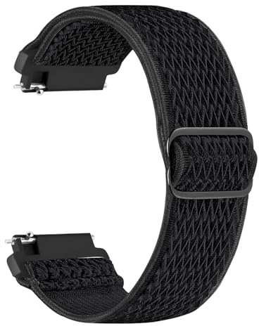 chinbersky Elastiskt klockarmband i nylon 16 mm 18 mm 19 mm 20 mm 22 mm, justerbart ventilerande sportersättningsarmband för män kvinnor, 18mm, Nylon, Ingen ädelsten