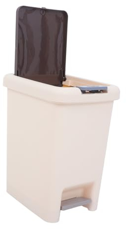 PRETYZOOM Cubo Basura Pedal Para Baño y Dormitorio Papelera De Plástico Tapa Sellada Diseño Elegante