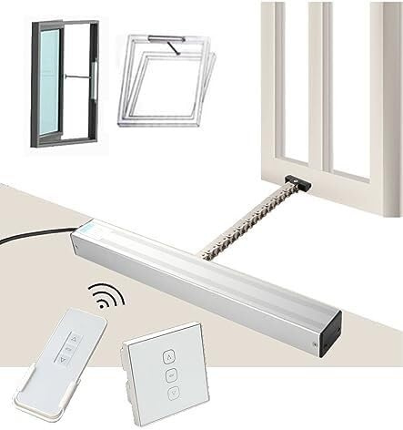 Apriporta Elettrico a Catena con Telecomando e Interruttore, Corsa di Apertura Automatica della Finestra DC24V 300mm-800mm per lucernari, Serre e sfiati sul Tetto (Solo Motore 24v, 800mm)