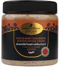JARDIN D OLEANE Coffee Face & Body Scrubbing & Exfoliating Cream – With Organic Argan Oil & Shea Butter