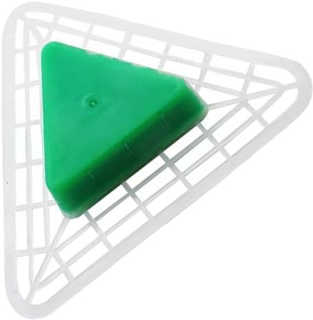 Desodorizante de Plástico para Rejillas de Urinarios Triangular Verde | Baños y Aseos, Reduce el Olor Desagradable, Uso Sencillo, Formato Compacto