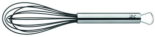 WMF Profi Plus Schneebesen mit Silikondrähte 20 cm, Cromargan Edelstahl mattiert, Silikon, Rührbesen, Quirl, spülmaschinengeeignet, hitzebeständig bis 200°C