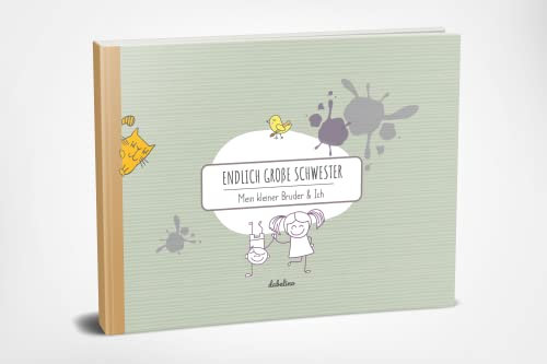 Geschenk zur Geburt für große Schwester: kleiner Bruder + große Schwester-Buch (Öko, Recycling-Papier, Erinnerungsalbum/Fotoalbum für Geschwister)