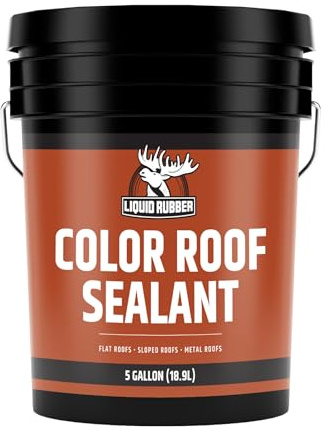Liquid Rubber Color Sealant - Waterproof Indoor and Outdoor Leak Repair Coating, Multi-Surface Rubber Paint, Durable Sealer for Roofs, Hunter Green, 5 Gallon