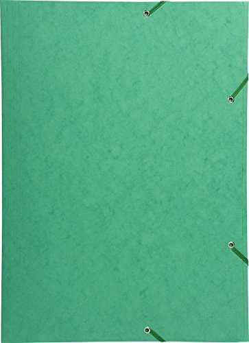 Exacompta 59502E Sammelmappe mit Gummizug und 3 Klappen aus Manila Karton 600 g, Nature Future, für DIN A3 (A3, Grün, 5)