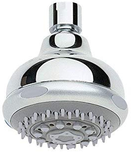 Daloual - Duschkopf mit Antikalk - Düsen. Brause, schwenkbarer Brausekopf. Kopfbrause, Kopfdusche hochwertig verchromt mit 1/2 Zoll Anschluss für Dusche, Gewerbe geeignet