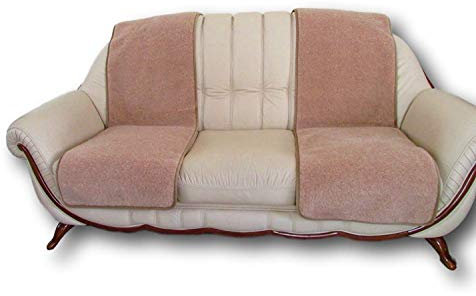 Sesselschoner - Set 2 Stück Sesselauflage Überwurf, Alpaca Wolle 50x200cm