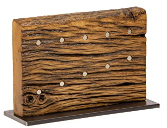 Feinspan Bloque magnético para cuchillos, producto antiguo, roble