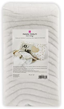 Panini Tessuti, Watte, 100 % Polyester, 200 g/300 g/1 kg, 1 Stück = 1 Packung, für Füllung, Steppdecke, Stofffüllung, Plüsch, Geburt