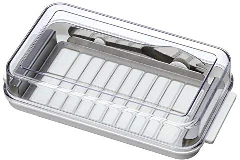 Cortador de queso Cortador de queso contenedor placa de hierro vajilla queso de mantequilla Caja fresca para cortar y almacenar accesorios de cocina queso rebanador Cortador queso ( Color : White )