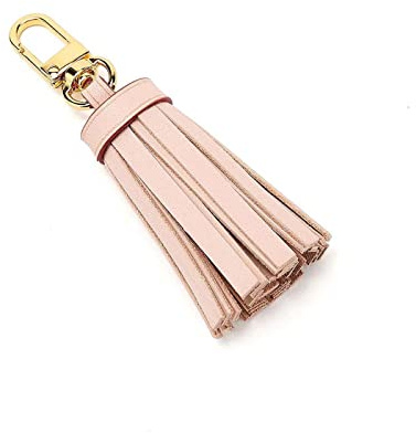 Senral Echte Vachetta Bräunungsleder Mini Quaste Tasche Charme für Tasche Pochette Accessoires Dress up schnelle Alma Tasche Geldbörse (Vachetta Single Tassel)