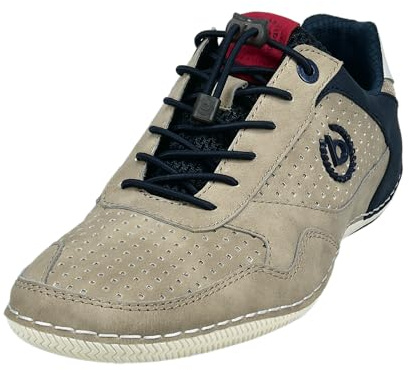 bugatti man Herren Mokassins, Männer Sneaker, Wechselfußbett,maennlich,Men's,Men,Slip-ons,Halbschuhe,Slides,Schlupfschuhe,Taupe (1400),44 EU/EU UK