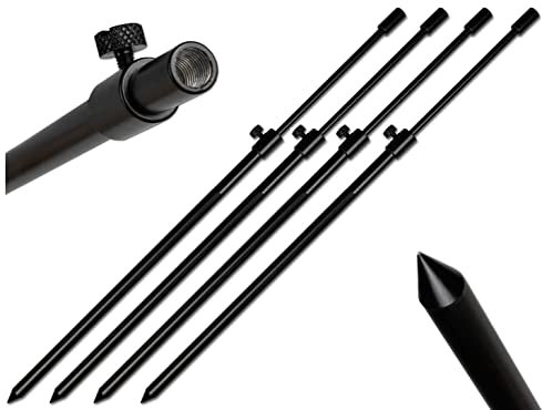 4er Set Rutenhalter Bankstick Alu 30-50 cm schwarz