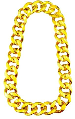 90cm Länge Klobige Kunststoffkette Chunky Kunststoff Kette Halskette, Hip Hop Rapper Kette aus Kunststoff, 80er 90er Jahre Hip Hop Kostüm Schmuck für Rapper Kostüm Foto Requisiten für Mottoparty