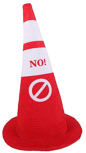 FELTECHELECTR Plüsch Verkehrskegel Hut Lustige Kopfbedeckung Für Karneval Cosplay Und Partys Kostümzubehör Für Erwachsene Und Fotorequisite Für Kreative Aufnahmen