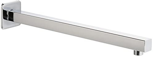 50.8cm Duscharm mit Flansch und Teflonband, Voolan Verlängerung Duschkopf Arm für Badezimmer Fixed Regen Duschkopf, solider Edelstahl, an der Wand montiert, Quadratisch