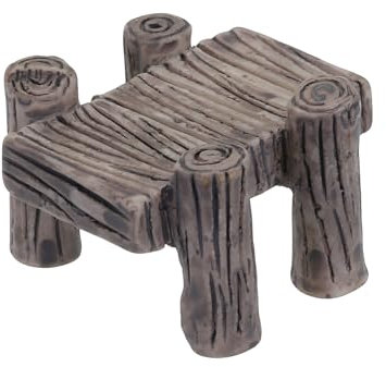 sourcing map Miniature Bridge Artificial Bridge Resin Bridge for Fish Tank Landscape Decoration Garden Decoration Grey 1Pcs