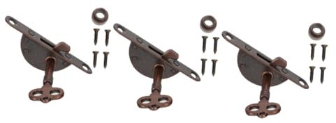 jojofuny Vintage Schublade 6 Sätze Halbrundes Seitenschloss im Retro-Stil Spannung Messing Tür fängt Gehhilfe antikes Schrankschloss altes Eisenschloss Möbel Schubladenschloss Antiquität