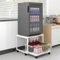 PUNCIA Supporto per Mini Frigo a 2 Livelli con Grande Capacità Carrello Mobile con Ruote Scaffale di Stoccaggio Tavolo Frigorifero Portatile con 4 Ruote Bloccabili Base per Frigo per Casa (Bianco)