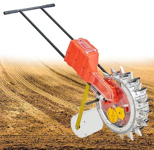 Beachtiful Garden Push Seeder Hand-Push Manual Seeder 16 Nozzles, Walk-Behind Row Crop Planter Push Seeder Multi-Function Corn Cotton Soybean Peanut Planter
