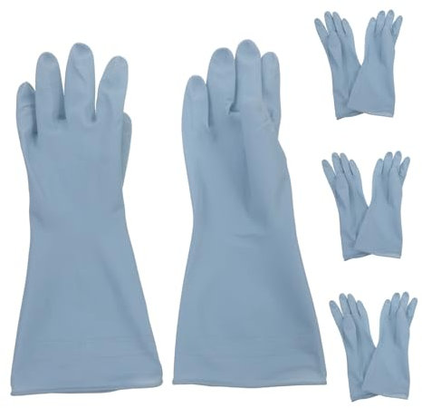 Cabilock Küchen-geschirrspülhandschuhe 4 Große Schüsseln Töpfe Spülhandschuhe Geschirrspülhandschuhe Für Frauen Wiederverwendbare Reinigungshandschuhe