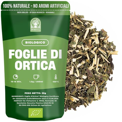 ORTICA Tisana Drenante Sfusa in Foglie | Infuso Diuretico, Depurativo e Snellente 100% Naturale, Gusto Intenso, Busta Richiudibile Salva Aroma