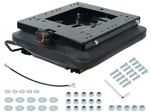 Jiawu Kit de Suspensión del Asiento con Pista Deslizante para la Carretilla Elevadora de Tractor del Cortacésped del Césped, Kit de Suspensión del Asiento del Tractor Universal