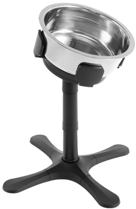 BOBASH Gamelle Chien Surelevee - Hauteur réglable - Design d'alimentation incliné - Gamelle surélevée avec Bol pour Chiens et Chats de Taille Moyenne et - Noir
